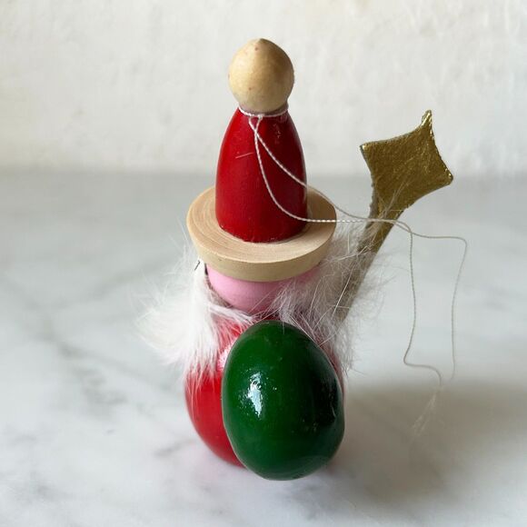 Vintage Steinbach Christmas Ornament Wooden Santa Gold Scepter Made in Germany - Picture 5 of 7